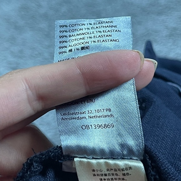 PILCRO Anthropologie Navy Button Fly Wide Leg Pants - Picture 6 of 8